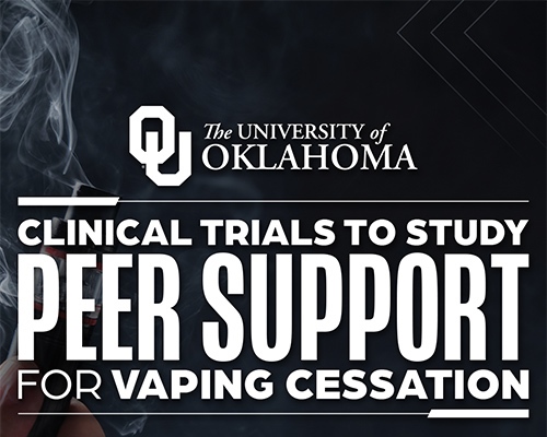 OU Study Tests Peer Mentoring to Help Young Adults Quit Vaping